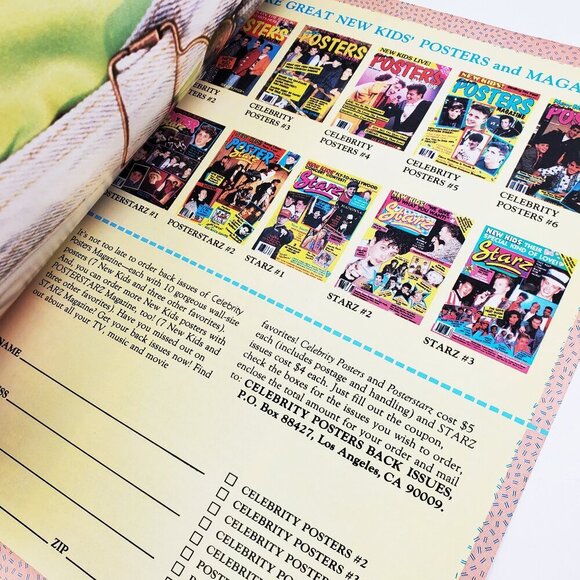 Celebrity Posters Magazine New Kids on Block NKOTB 1990 VTG Unread Stock - Picture 9 of 11